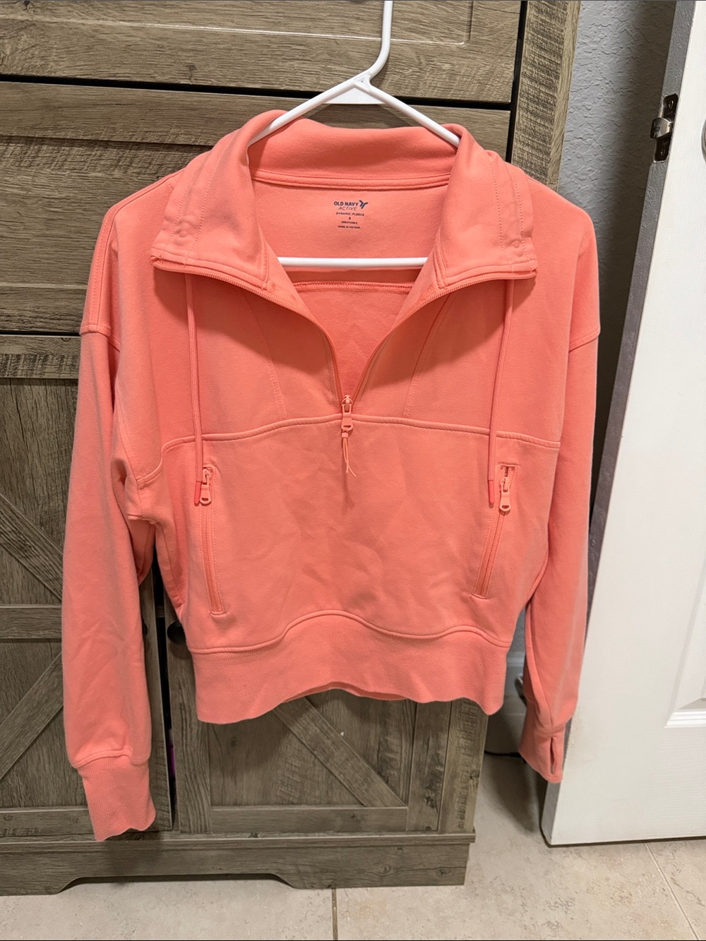Old Navy Women's Coral Half-Zip Pullover